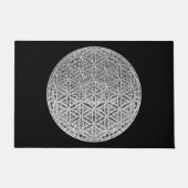 FLOWER OF LIFE – メダルシルバー ドアマット (正面)
