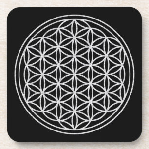 FLOWER OF LIFE – 白 コースター
