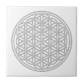 FLOWER OF LIFE – 白 タイル (正面)