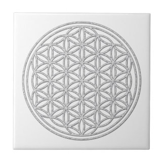 FLOWER OF LIFE – 白 タイル