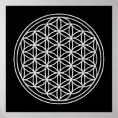 FLOWER OF LIFE – 白 ポスター (正面)