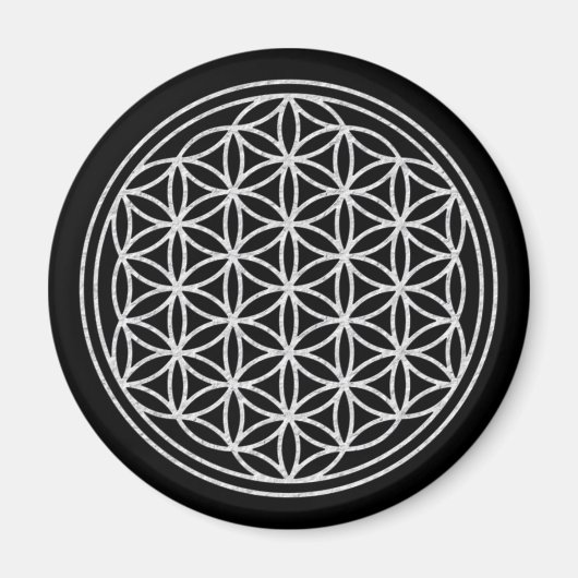 FLOWER OF LIFE – 白 マグネット (正面)