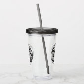 FLOWER OF LIFE – 神聖なジオメトリ記号フル1 アクリルタンブラー (左)