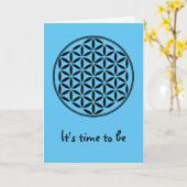 FLOWER OF LIFE – 神聖なジオメトリ記号フル1 カード (黄色い花)