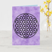 FLOWER OF LIFE – 神聖なジオメトリ記号フル1 カード (黄色い花)