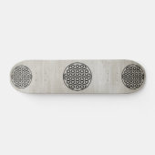 FLOWER OF LIFE – 神聖なジオメトリ記号フル1 スケートボード (横)