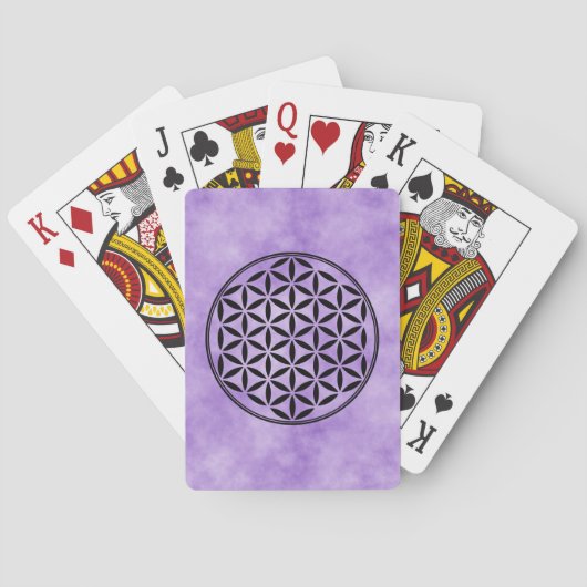 FLOWER OF LIFE – 神聖なジオメトリ記号フル1 トランプ (裏面)