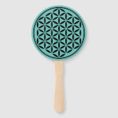 FLOWER OF LIFE – 神聖なジオメトリ記号フル1 ハンドファン (正面)