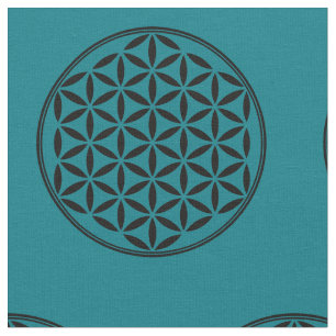 FLOWER OF LIFE – 神聖なジオメトリ記号フル1 ファブリック