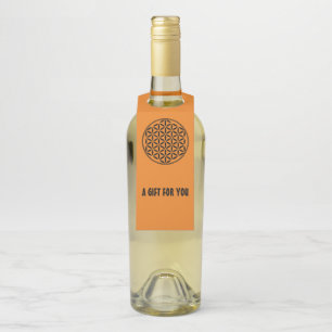 FLOWER OF LIFE – 神聖なジオメトリ記号フル1 ボトルネックタグ