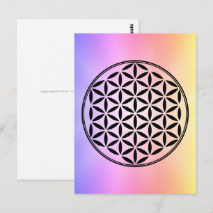 FLOWER OF LIFE – 神聖なジオメトリ記号フル1 ポストカード