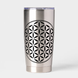 FLOWER OF LIFE – 神聖なジオメトリ記号フル1 保温保冷タンブラー