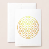 FLOWER OF LIFE – 神聖なジオメトリ記号フル1 箔カード (裏面封筒付き)