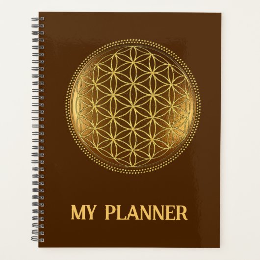 FLOWER OF LIFE - 聖なる幾何学メダイオン1 プランナー手帳 (正面)
