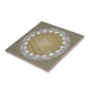 FLOWER OF LIFE - 聖なる幾何学ライト1 タイル