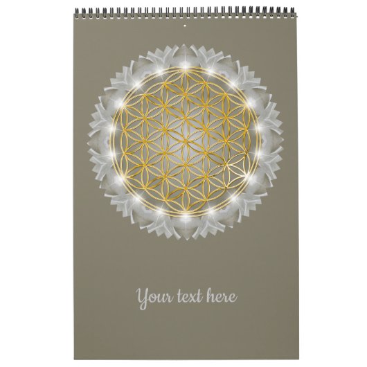 FLOWER OF LIFE – 聖なる幾何学模様1 カレンダー (カバー)