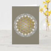 FLOWER OF LIFE – 聖なる幾何学模様1 カード (黄色い花)