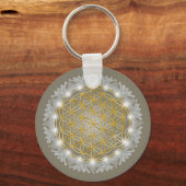 FLOWER OF LIFE – 聖なる幾何学模様1 キーホルダー (正面)