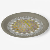 FLOWER OF LIFE – 聖なる幾何学模様1 ペーパープレート (アングル)