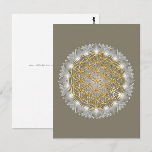 FLOWER OF LIFE – 聖なる幾何学模様1 ポストカード (正面/裏面)