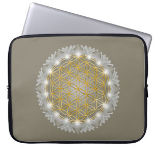 FLOWER OF LIFE – 聖なる幾何学模様1 ラップトップスリーブ