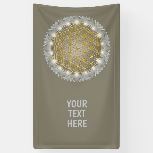 FLOWER OF LIFE – 聖なる幾何学模様1 横断幕 (縦)