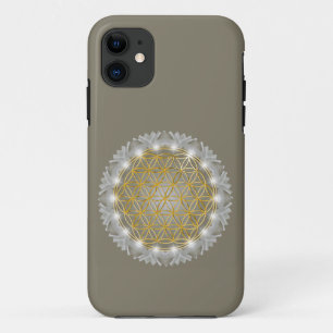FLOWER OF LIFE – 聖なる幾何学模様1 iPhone 11 ケース