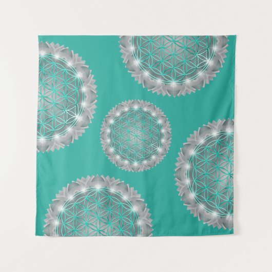 FLOWER OF LIFE – 聖なる幾何学模様2 タペストリー (正面)