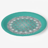 FLOWER OF LIFE – 聖なる幾何学模様2 ペーパープレート (アングル)