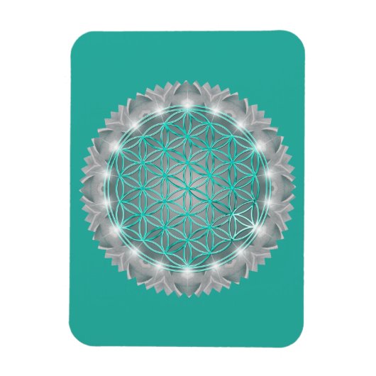 FLOWER OF LIFE – 聖なる幾何学模様2 マグネット (縦)