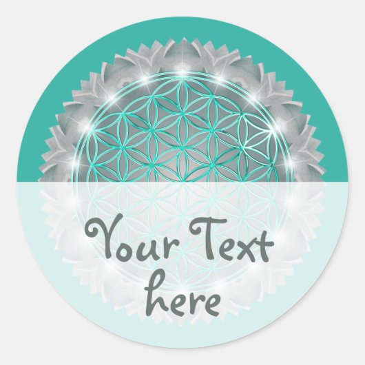 FLOWER OF LIFE – 聖なる幾何学模様2 ラウンドシール (正面)