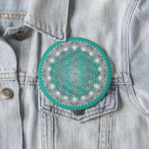 FLOWER OF LIFE – 聖なる幾何学模様2 缶バッジ