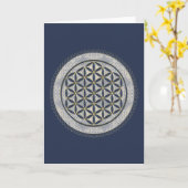 FLOWER OF LIFE – 聖幾何学シンボルアート1 カード (黄色い花)