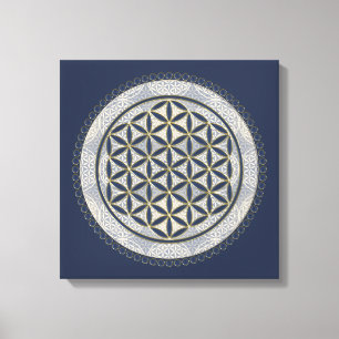 FLOWER OF LIFE – 聖幾何学シンボルアート1 キャンバスプリント