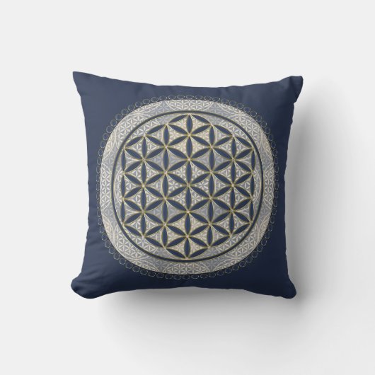 FLOWER OF LIFE – 聖幾何学シンボルアート1 クッション (正面)