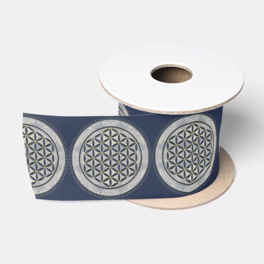 FLOWER OF LIFE – 聖幾何学シンボルアート1 サテンリボン (リール)