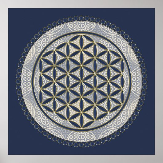 FLOWER OF LIFE – 聖幾何学シンボルアート1 ポスター (正面)