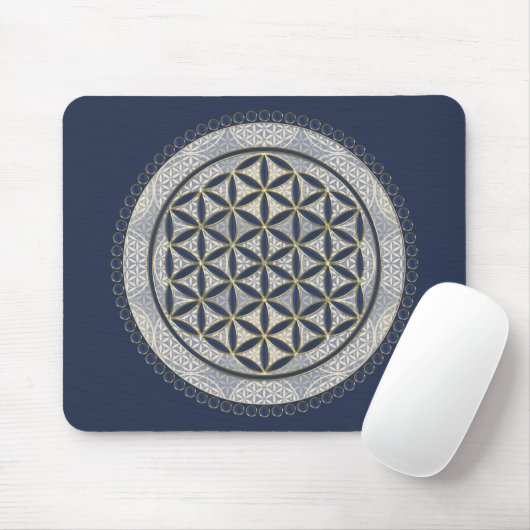 FLOWER OF LIFE – 聖幾何学シンボルアート1 マウスパッド (マウス)
