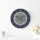 FLOWER OF LIFE – 聖幾何学シンボルアート1 ラージ壁時計 (ホーム)