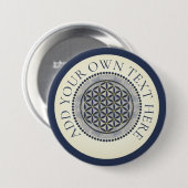 FLOWER OF LIFE – 聖幾何学シンボルアート1 缶バッジ (正面&裏面)