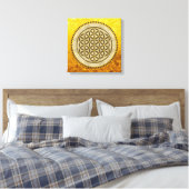 FLOWER OF LIFE – 聖幾何学シンボルアート2 キャンバスプリント (インサイチュ (寝室))