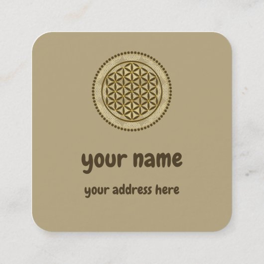 FLOWER OF LIFE – 聖幾何学シンボルアート2 スクエア名刺 (裏面)