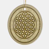 FLOWER OF LIFE – 聖幾何学シンボルアート2 セラミックオーナメント (左)