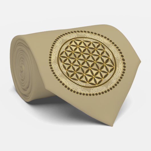 FLOWER OF LIFE – 聖幾何学シンボルアート2 ネクタイ (ロール)