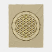 FLOWER OF LIFE – 聖幾何学シンボルアート2 フリースブランケット (正面)