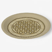 FLOWER OF LIFE – 聖幾何学シンボルアート2 ペーパープレート (アングル)