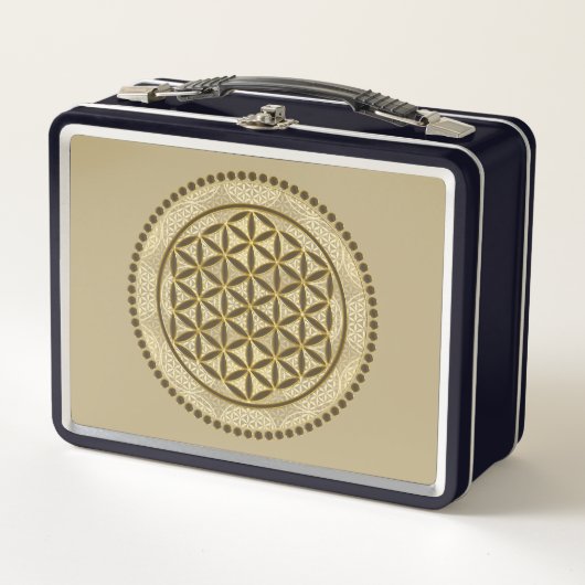 FLOWER OF LIFE – 聖幾何学シンボルアート2 メタルランチボックス (正面)