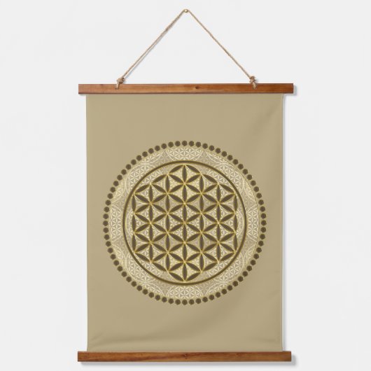 FLOWER OF LIFE – 聖幾何学シンボルアート2 吊り下げ型タペストリー (正面)