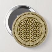 FLOWER OF LIFE – 聖幾何学シンボルアート2 缶バッジ (正面&裏面)