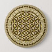 FLOWER OF LIFE – 聖幾何学シンボルアート2 缶バッジ (正面)